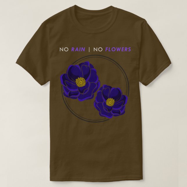 Flowers with blue Blossoms 2 T-Shirt (Design Front)