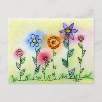 Flowers With Halos Postcard by KaliParsons at Zazzle