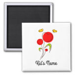 Flowers With Hearts Magnet at Zazzle