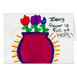 FLOWERS WITH HOPE CARDS