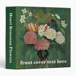 Flowers with Ivy by Henri Rousseau, Vintage Floral 3 Ring Binder