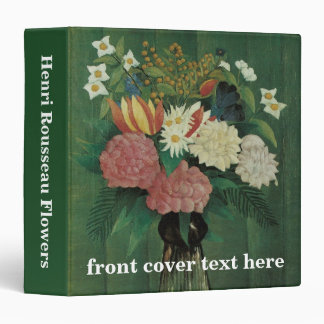 Flowers with Ivy by Henri Rousseau, Vintage Floral 3 Ring Binder