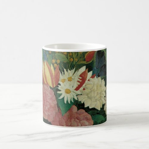 Flowers with Ivy by Henri Rousseau Vintage Floral Coffee Mug