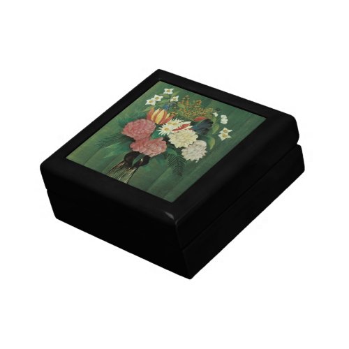 Flowers with Ivy by Henri Rousseau Vintage Floral Jewelry Box