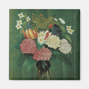 Flowers with Ivy by Henri Rousseau, Vintage Floral Magnet