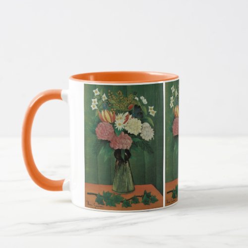 Flowers with Ivy by Henri Rousseau Vintage Floral Mug