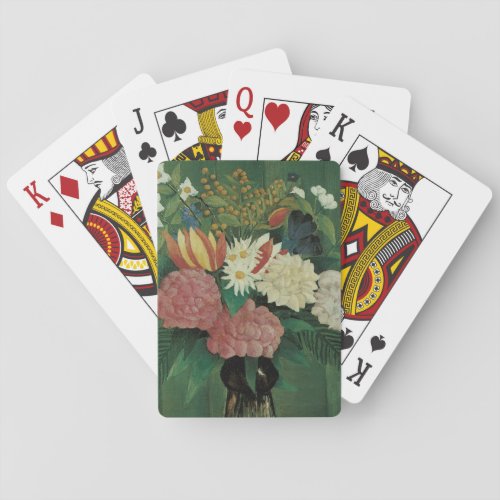 Flowers with Ivy by Henri Rousseau Vintage Floral Poker Cards