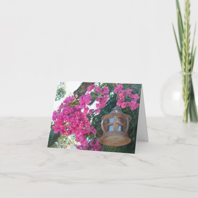 Flowers with Lamp Card (Front)