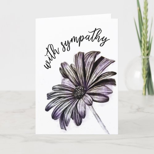 Flowers With Sympathy Card 