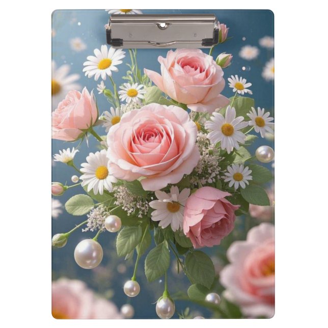 Flowers with timeless extravagant elegance clipboard (Front)