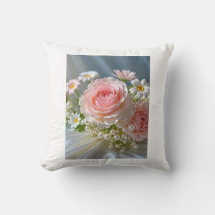 Flowers with timeless extravagant elegance throw pillow