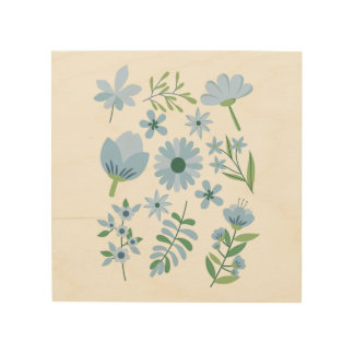 Flowers Wood Wall Art