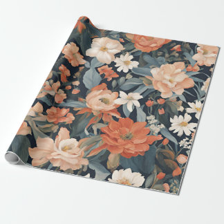 flowers wrapping paper