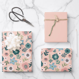 Flowers Wrapping Paper Sheets