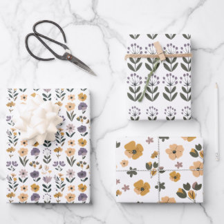 Flowers Wrapping Paper Sheets
