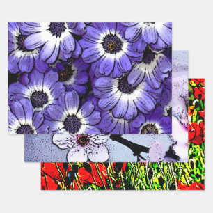 Flowers Wrapping Paper Sheets