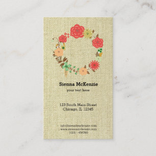 Flowers wreath business card