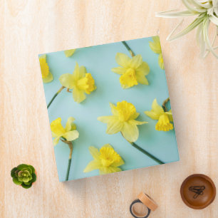 Flowers Yellow Daffodils 3 Ring Binder