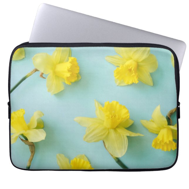 Flowers | Yellow Daffodils Laptop Sleeve (Front)