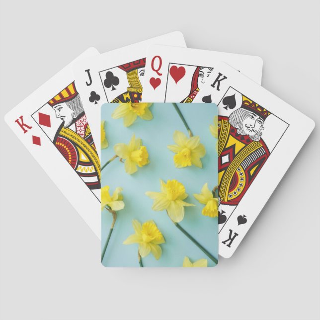 Flowers | Yellow Daffodils Poker Cards (Back)