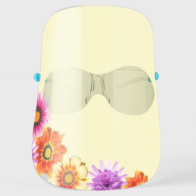 Flowers Yellow Face Shield (Front)