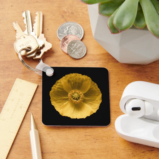 Flowers | Yellow Poppy Keychain (Desk)