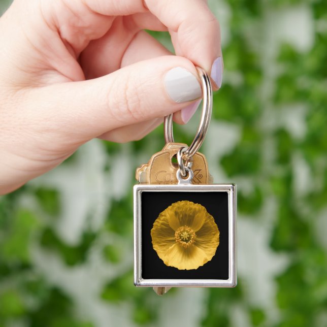 Flowers | Yellow Poppy Keychain (Hand)
