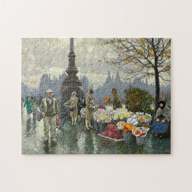 Flowersellers | Paul Fischer Jigsaw Puzzle (Horizontal)