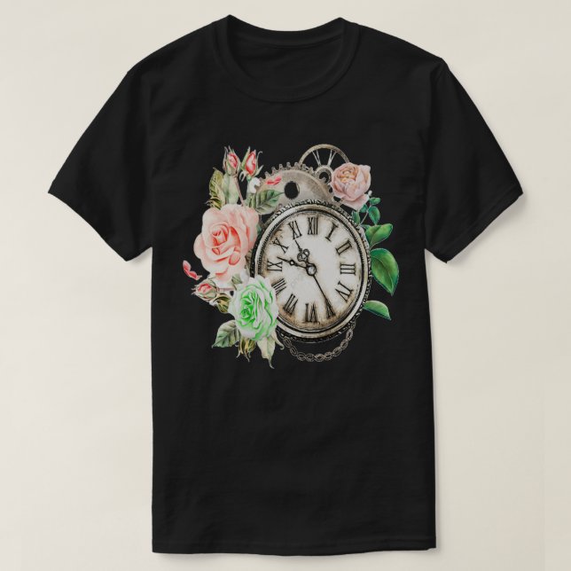 flowersurrounded watch T-Shirt (Design Front)