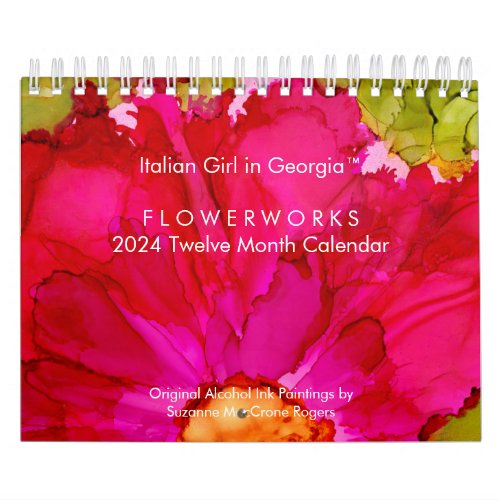 Flowerworks _ 2024 Twelve Month Art Calendar