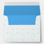 Flowery Blue, White, and Lime A7 Envelope (Back (Bottom))
