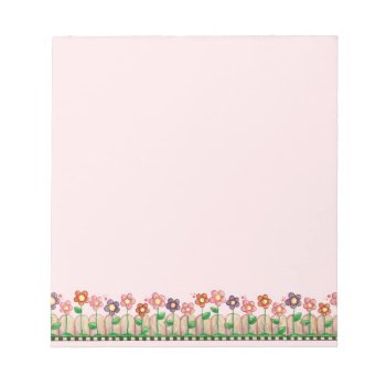 Flowery Border - Notepad by Zazzlemm_Cards at Zazzle