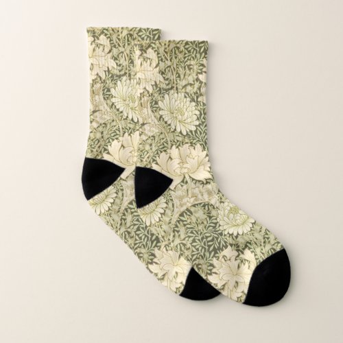 Flowery Chrysanthemum Pattern by William Morris Socks