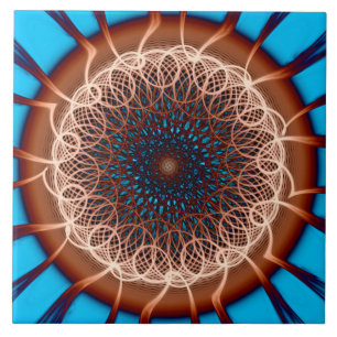 Flowery colorful visionary pattern ceramic tile