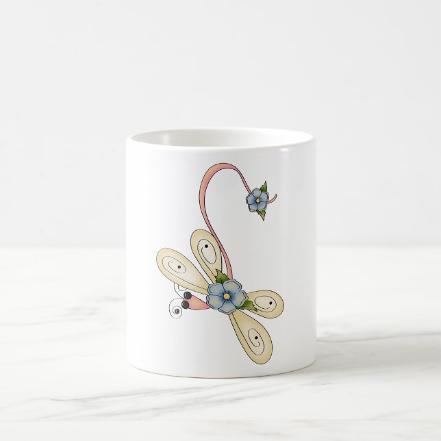 Flowery Dragonfly Coffee Mug (Creator Uploaded)