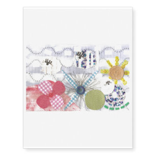 Flowery Fish World Temporary Tattoo