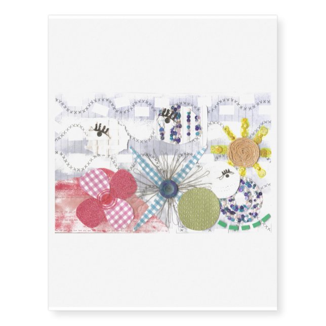 Flowery Fish World Temporary Tattoo (Front)