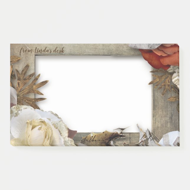 Flowery Floral Frame Extra Large Notes (Front)