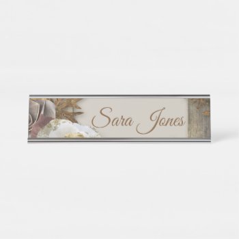 Flowery Floral Frame Name Plate by ElizaBGraphics at Zazzle
