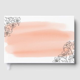 Flowery Foil Guest Book