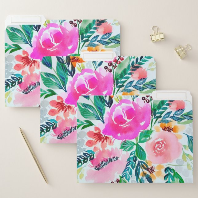 Flowery folders (Set)