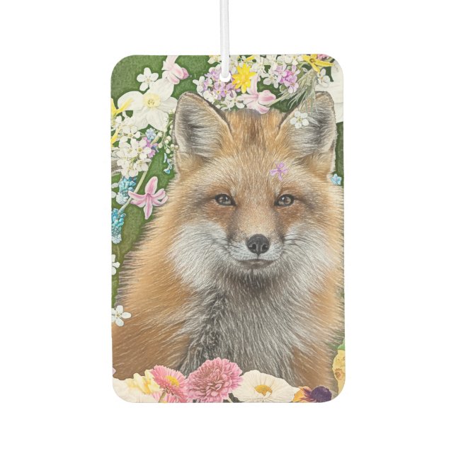 Flowery Fox Air Freshener (Front)