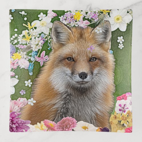 Flowery Fox Trinket Tray
