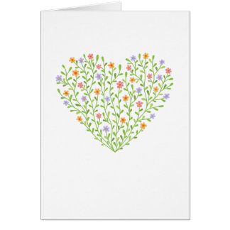 Flowery heart cards