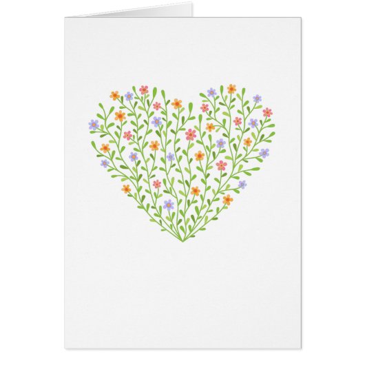 Flowery heart cards (Front)