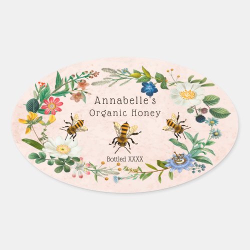 Flowery Honey Label Personalize