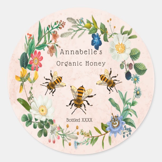 Flowery Honey Label Personalize (Front)