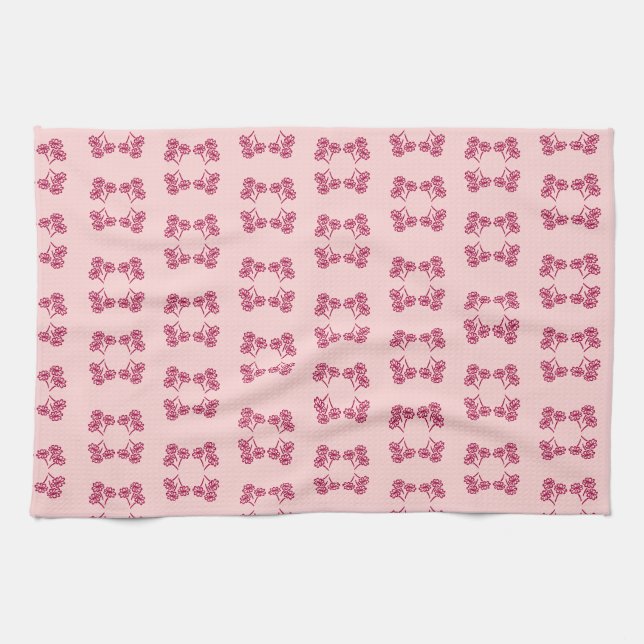 Flowery kitchen towel (Horizontal)