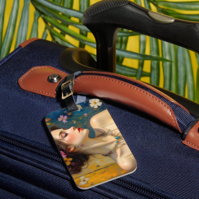 Flowery Luggage Tag (Front Insitu 1)