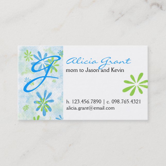 Flowery Mommy Card (Front)